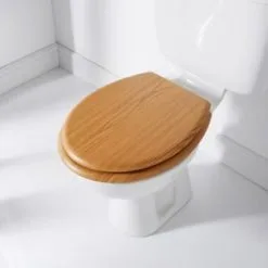 Addis Wood Finish Toilet Seat