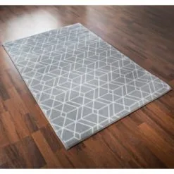 Loft Studio Collection Geo Microplush Rug 60 X 110cm - Grey