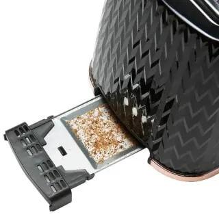 Goodmans Textured 2 Slice Toaster - Black & Rose Gold - Image 4