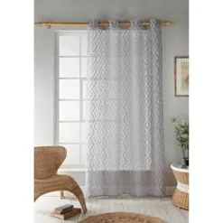 Home & Co Diamond Tufted All Over Voile 55 X 90" - Grey