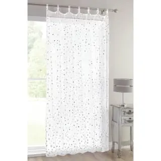 Home & Co Popsicle Tab Top Voile 55 X 90" - White Stars