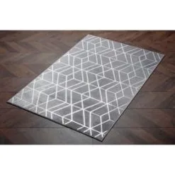 B&M Lexi Microplush Rug 110 X 160cm - Grey