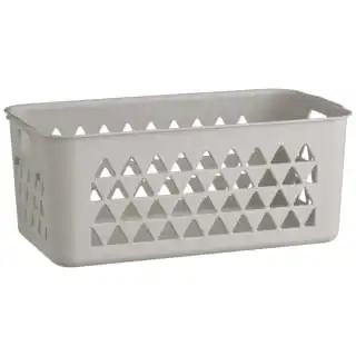 B&M Medium Triangle Cut Out Plastic Storage Box - Grey