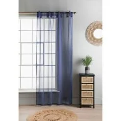 Home & Co Amber Plain Voile 55 X 90" - Navy