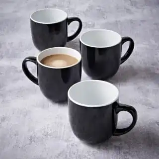 Simply Everyday Gloss Mugs 4pk - Black - Image 5