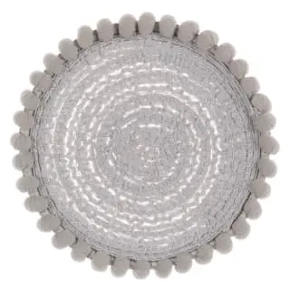 B&M Pom Pom Coasters - Grey 4pk