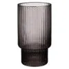 B&M Urban Paradise Smokey Ribbed Glass Tumbler - Grey