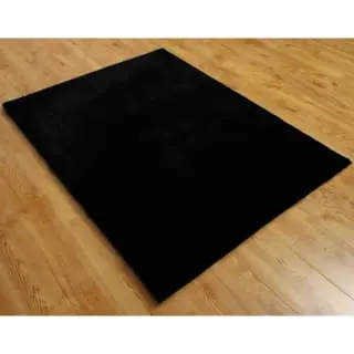 B&M Aspen Faux Fur Rug 100 X 150cm - Black