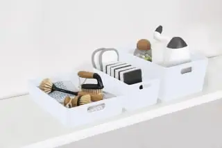 Home Essentials Soho Storage Tub 15 X 35 X 26cm - White - Image 2