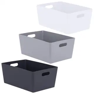 Home Essentials Soho Storage Tub 15 X 35 X 26cm - White - Image 3
