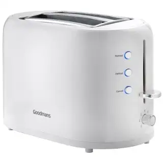 Goodmans Plastic 2 Slice Toaster - White