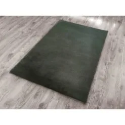 B&M Aspen Faux Fur Rug 60 X 110cm - Dark Khaki