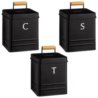 B&M Kitchen Storage Canisters 3pk - Image 2