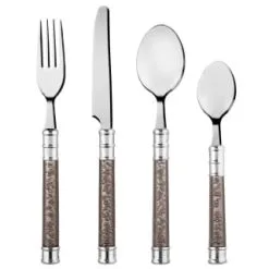 Simply Everyday Bubble Cutlery Set 16pc - Charcoal
