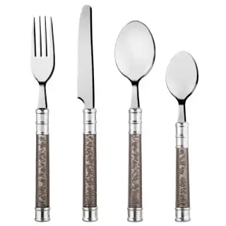 Simply Everyday Bubble Cutlery Set 16pc - Charcoal