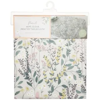 B&M Floral Wipe Clean Printed Tablecloth 132 X 178cm - Image 2