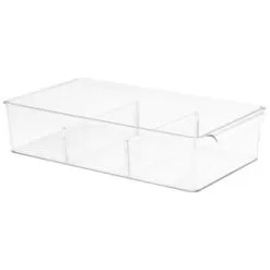 B&M Divided Fridge Storage Tray - 36.5 X 20.3 X 8.5cm