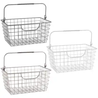 B&M Basket With Handles - Grey - Image 2