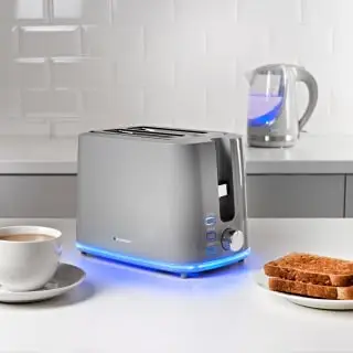 Blaupunkt 2 Slice Illuminating Toaster - Grey - Image 3
