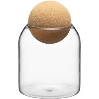 B&M Small Glass Jar With Cork Lid